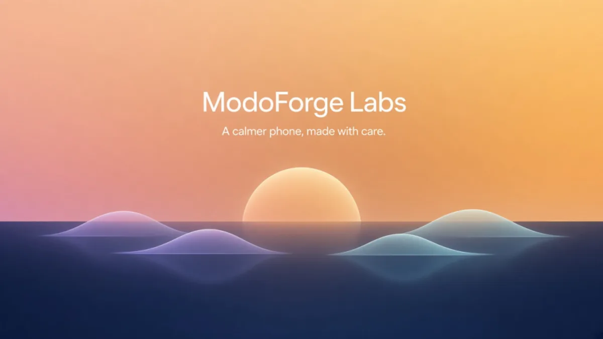 ModoForge Labs. A calmer phone, made with care.