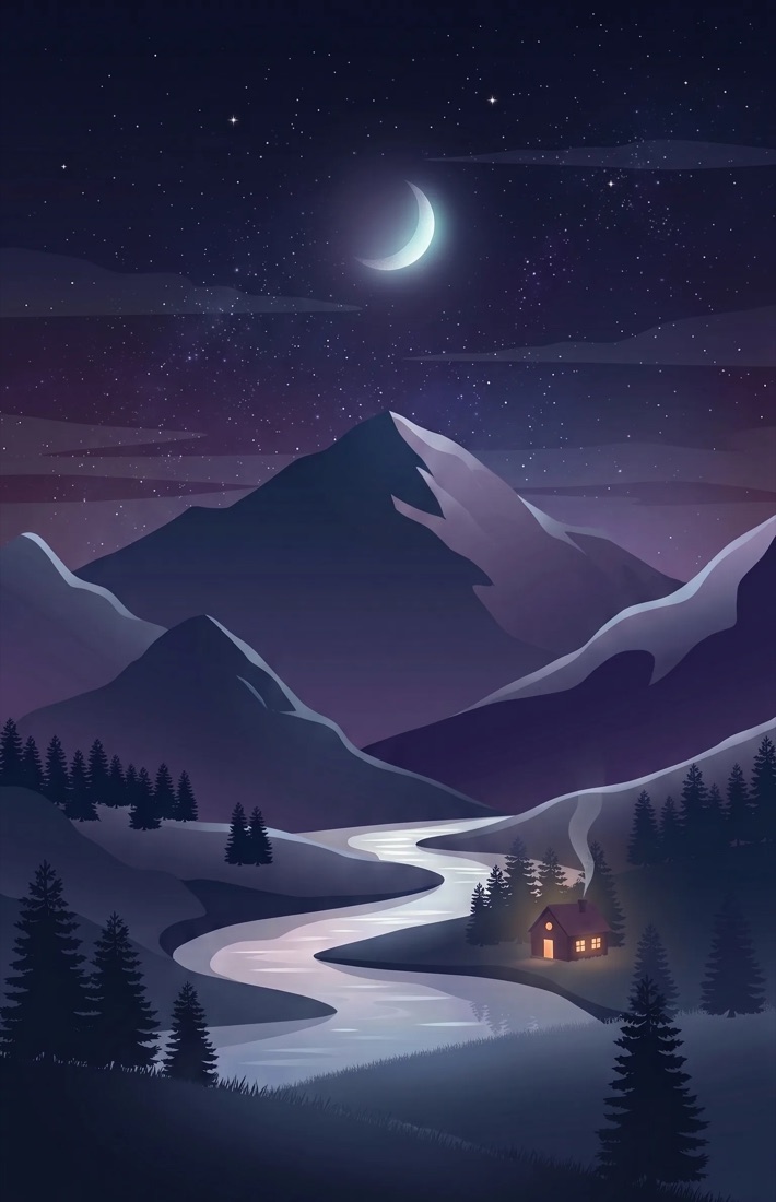 Time of Day wallpaper at night