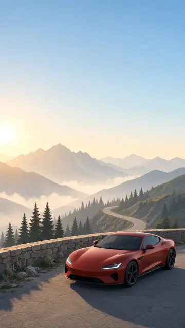 Mountain Pass Sports Car scene