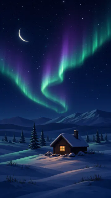Northern Lights scene