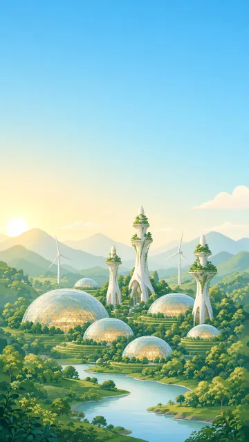 Solarpunk Citadel scene